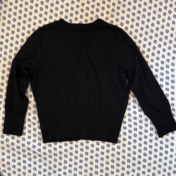 Lane Bryant 14-16 Women's 7 button front  Black Cardigan unique waist - Picture 7 of 7